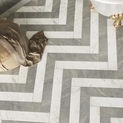 Carrelage effet marbre MEDICI BARDIGLIO RETT 10x60 cm