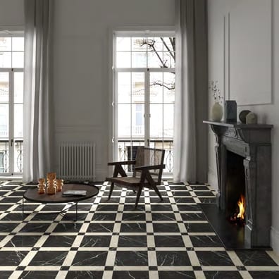 Carrelage effet marbre MEDICI NERO MARQUINIA RETT 30x30 cm