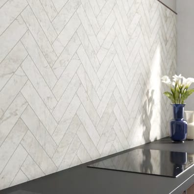 Carrelage effet marbre MEDICI CARRARA RETT 7,5x30 cm