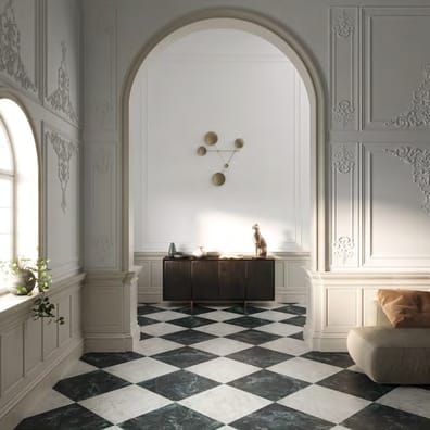 Carrelage effet marbre MEDICI NERO MARQUINIA GRIP RETT 60x60 cm