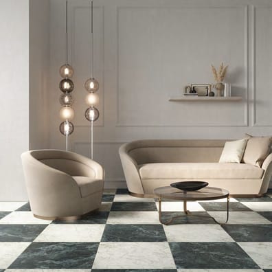 Carrelage effet marbre MEDICI VERDE ALPI GRIP RETT 60x60 cm
