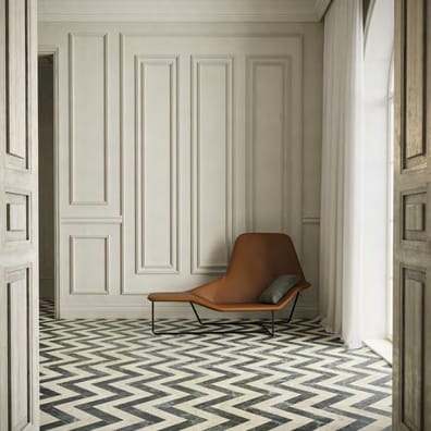 Carrelage effet marbre MEDICI VERDE ALPI RETT 7,5x30 cm