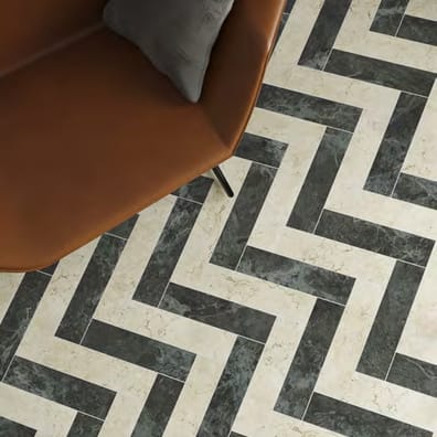 Carrelage effet marbre MEDICI VERDE ALPI RETT 7,5x30 cm