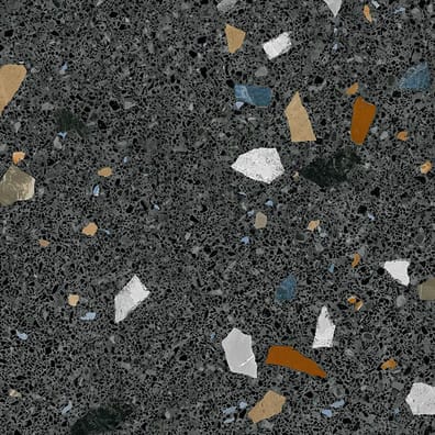 Carreau style terrazzo STRACCIATELLA-R GRAFITO 80 x80 cm - R10