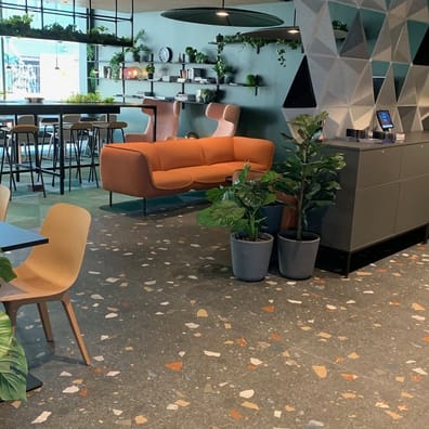 Carreau style terrazzo STRACCIATELLA-R GRAFITO 80 x80 cm - R10