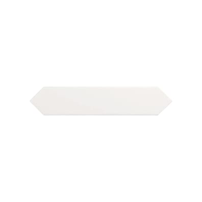 Faience navette crayon blanc brillant 5x25 cm ARROW PURE WHITE 25835 - 0.50 m²
