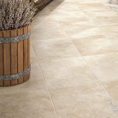 Carrelage Grès Cérame Effet Ciment Vieilli APOLINIA BEIGE Mat R10 Intérieur Sol Mur 33x33 cm