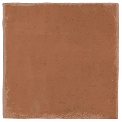 Faïence Grès Cérame AURES COTTO Effet Zellige Rouge Mat 10x10 cm