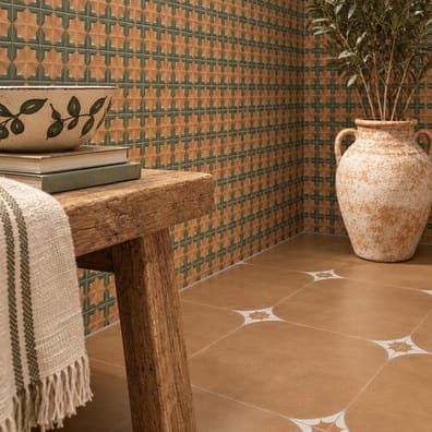 Carrelage Grès Cérame Zellige Oriental Tetuan Cotto Emerald Brillant Mural 31x56 cm
