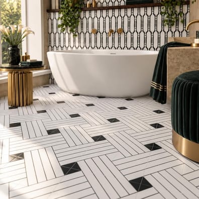 Carrelage imitation ciment JACQUES BLANC 20x20 cm