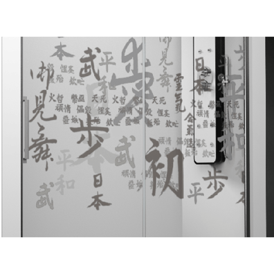 Parois de douche frontal 1 parois fixe + 1 coulissante - Chinois