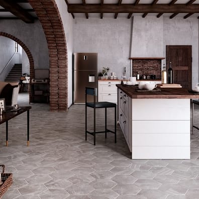 Carrelage hexagonal aspect végétal NORTH SAND DECOR 25x30 cm - 0.935m²