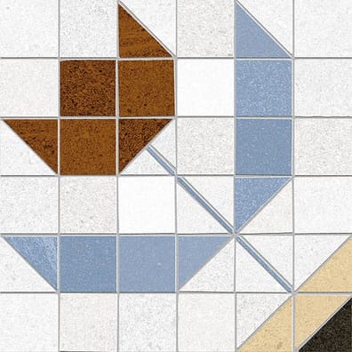 Carrelage décoration fleur quadrillé 20x20 cm SAINT PAUL Rectifié - 1m²
