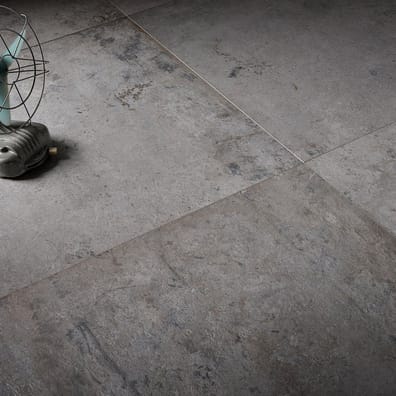 Carrelage imitation pierre DOVER SOOT 80x80 cm - R10 - Rectifié - 1.28m²