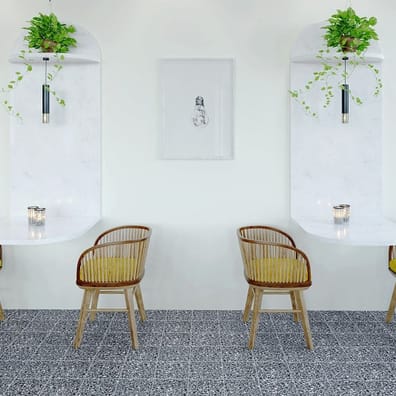 Carrelage à motif effet terrazzo 20x20 cm TULSA GRAFITE - 1 m²