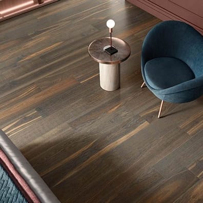 Carrelage aspect bois grand format moderne ANDRIA BRUN 20X120- 1,44 m²