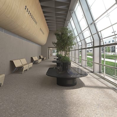 Carrelage grand format aspect terrazzo JACEE GRIS GRIS   80X80- 1,28 m²