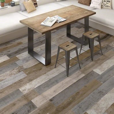Carrelage aspect bois grand format MODENA MULTICOLOR 19,2x119,3- 0,916 m²