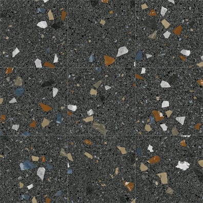 Carreau style granito coloré 60x60 cm STRACCIATELLA-R Grafito R10 - 1.44 m²