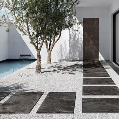 Carrelage anti dérapant en grès cérame effet pierre CAIRNS ANTRACITE ANTISLIP 30X60 - 1,08m²