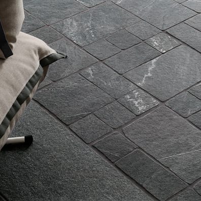 Carrelage anti dérapant en grès cérame effet pierre CAIRNS ANTRACITE ANTISLIP 60X120 - 1,44m²