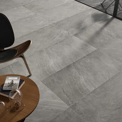 Carrelage grès cérame effet pierre CAIRNS GRIGIO CHIARO 60X120 - 1,44m²