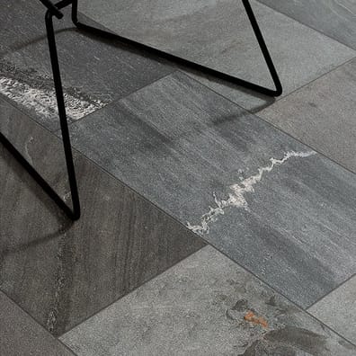 Carrelage brillant grès cérame effet pierre CAIRNS GRIGIO SCURO 60X120 - 1,44m²