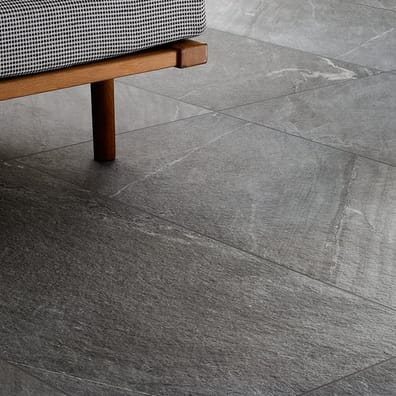 Carrelage brillant grès cérame effet pierre CAIRNS GRIGIO SCURO 60X120 - 1,44m²