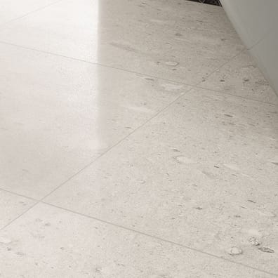 Carrelage brillant grès cérame effet pierre MAITLAND WHITE 60X60 - 1,44m²