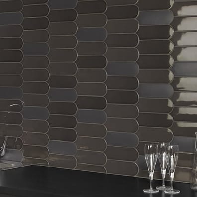 Faience écaille  FORLI MIX BLACK 7,2X19,5 - 0,48m²
