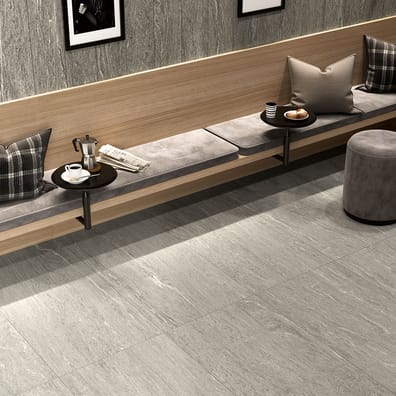 Carrelage grès cérame effet pierre DALLON LIGHT GREY 60X120 - 1,44m²
