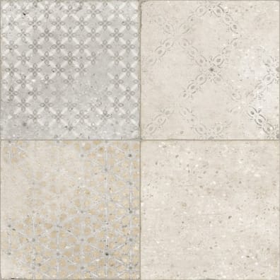 Carreaux de ciment imitation Carrelage imitation ciment léger taupe 60x60 cm SAVONA - 1.44m² - As de Carreaux