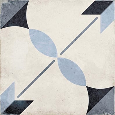 Carreaux de ciment imitation Carrelage style ciment étoile bleue 20x20 cm ART NOUVEAU ARCADE BLUE 24411 - 1m² - As de Carreaux