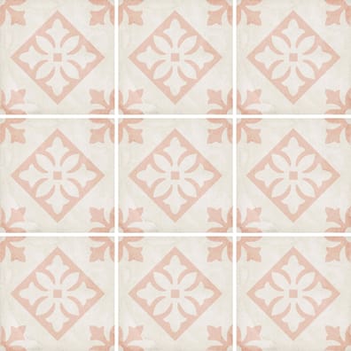 Carrelage style ciment décor rose 20x20 cm ART NOUVEAU PADUA PINK 24407 - 1m²