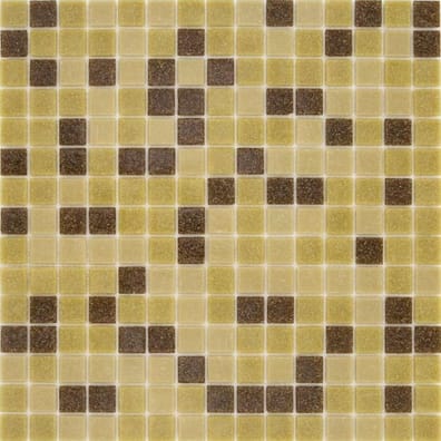 Mosaique piscine Mix Mou Jaune Marron 32.7x32.7 cm - 2.14m²