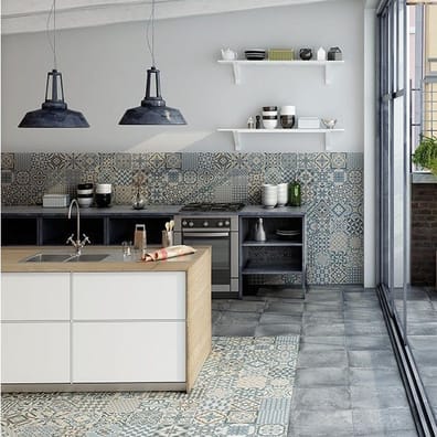 Carrelage style ancien ciment HERITAGE GREY 33x33 cm - 1.32m²