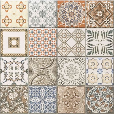 Faiences style carreau ciment Carrelage sol ou mur style ancien PROVENZA 44x44 cm - 1.37m² - As de Carreaux