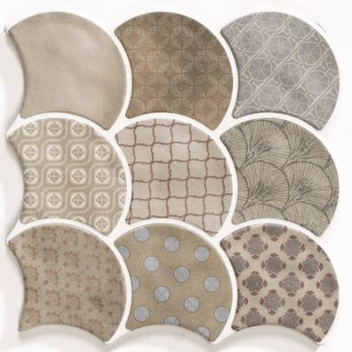 Faïence écaille Carreau écaille taupe 30.7x30.7 SCALE BOHO TAUPE - 0.85m² - As de Carreaux