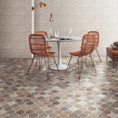 Faïence écaille Carreau écaille taupe 30.7x30.7 SCALE BOHO TAUPE - 0.85m² - As de Carreaux
