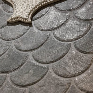 Faïence écaille Carreau écaille effet pierre 30x30 SCALE SLATE BLACK - 0.75m - As de Carreaux