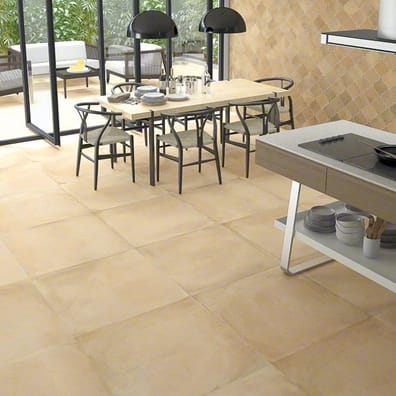 Moderne & grand format Carrelage beige mat 80x80cm LAVERTON-R BEIGE - 1.28m² - As de Carreaux