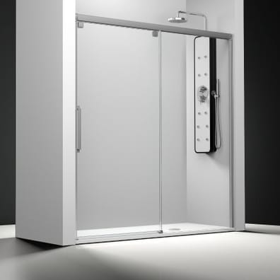 Parois de douche frontal 1 parois fixe + 1 coulissante - As de Carreaux