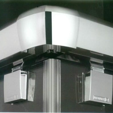 Panneau de douche angulaire 4 panneaux. 2 Parois coulissantes + 2 fixes - As de Carreaux