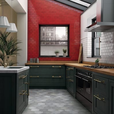 Faience effet zellige rouge 6.5x13.2 VILLAGE VOLCANIC RED 25581 - 0.5 m²