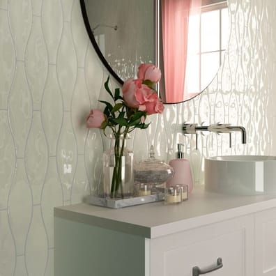 Faience colorée effet vague MOCIGNY Ivory 7.5X30 - 0.66 m²