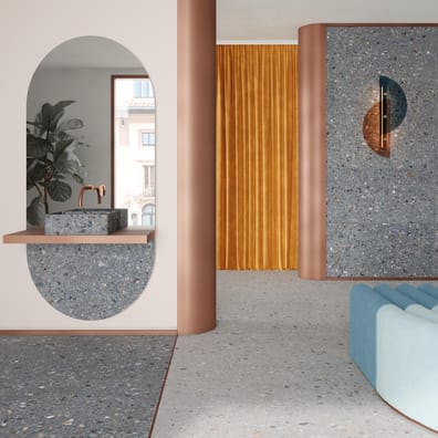 Carrelage aspect terrazzo DRAKKEN DARK 60X120 - 1,44 m²