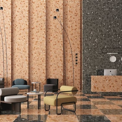 Carrelage imitation ciment et terrazzo NINOV MONA RECTIFIE NEGRO 80X80 - 1,28 m²
