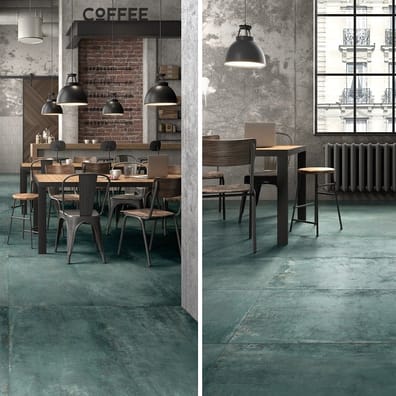Carrelage aspect metalique rectifié OGDEN EMERALD 60X60- 1,44 m²