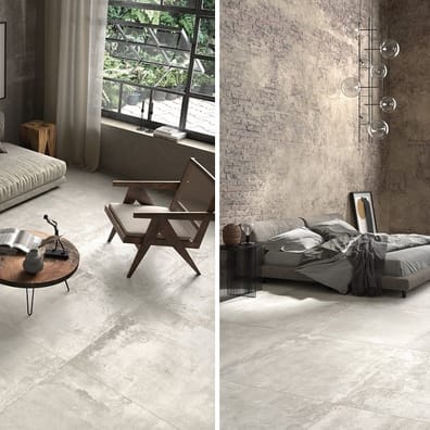 Carrelage aspect metalique rectifié OGDEN SILVER 60X60 - 1,08 m²