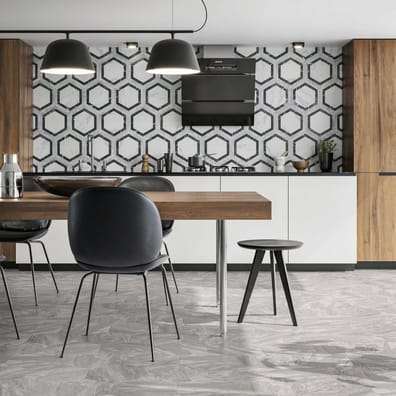 Carrelage tomette décorée ARGA  28.5X33 - 1 m²